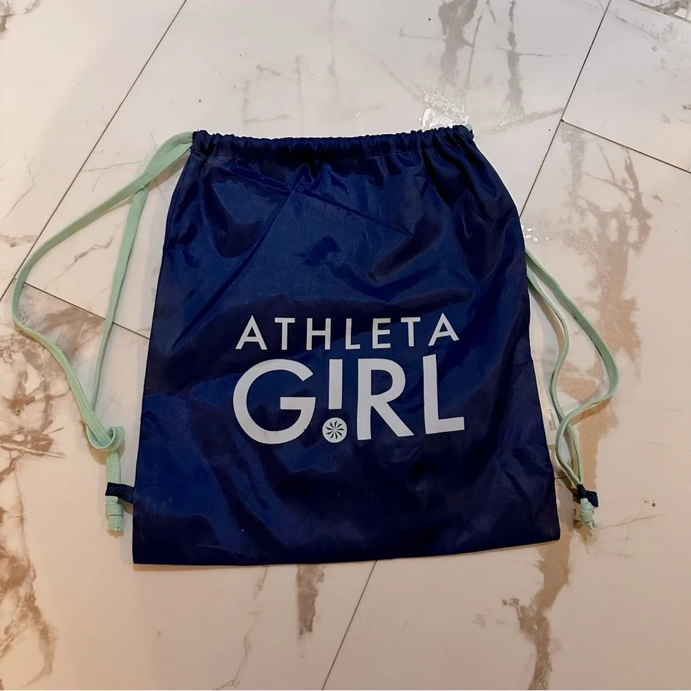 Athleta Girl Blue & Green Drawstring Backpack - Picture 2 of 5